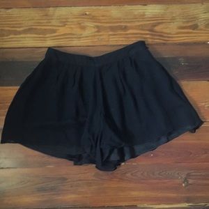 Black flowy shorts